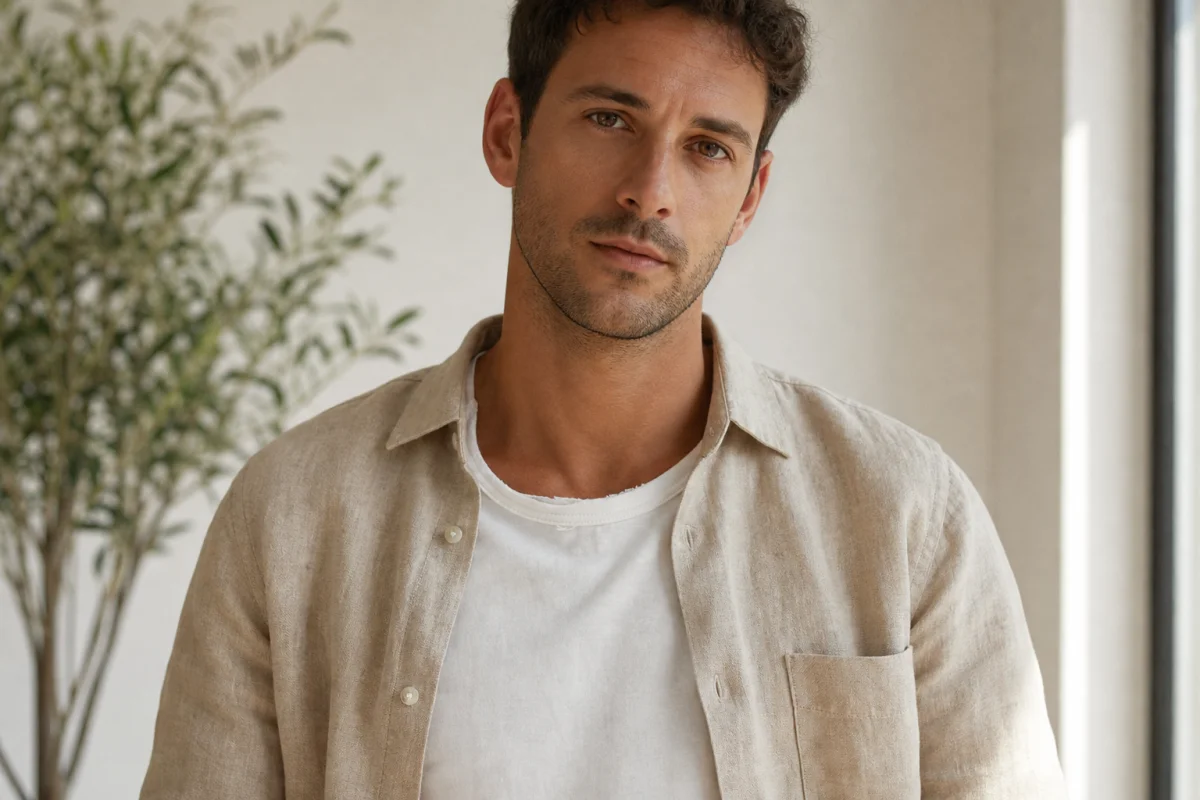 t shirt sous une chemise