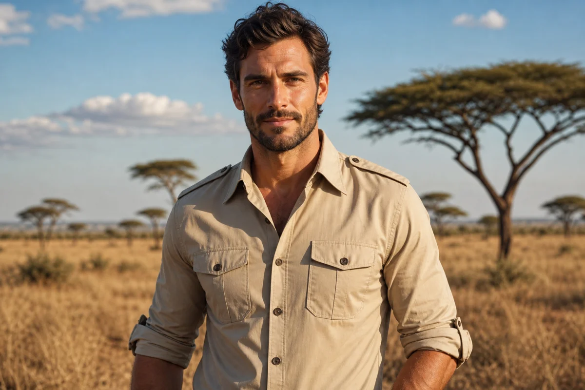 chemise homme safari