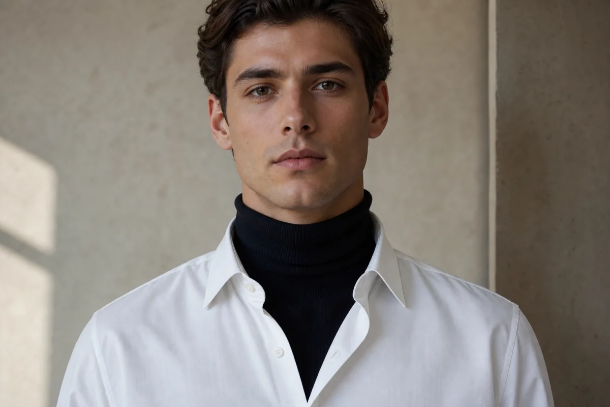 col roulé chemise