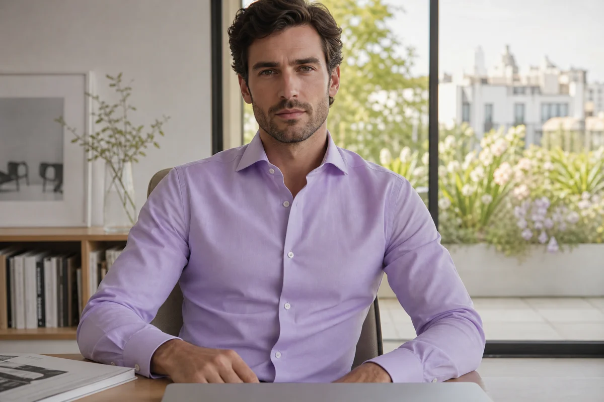 chemise parme homme