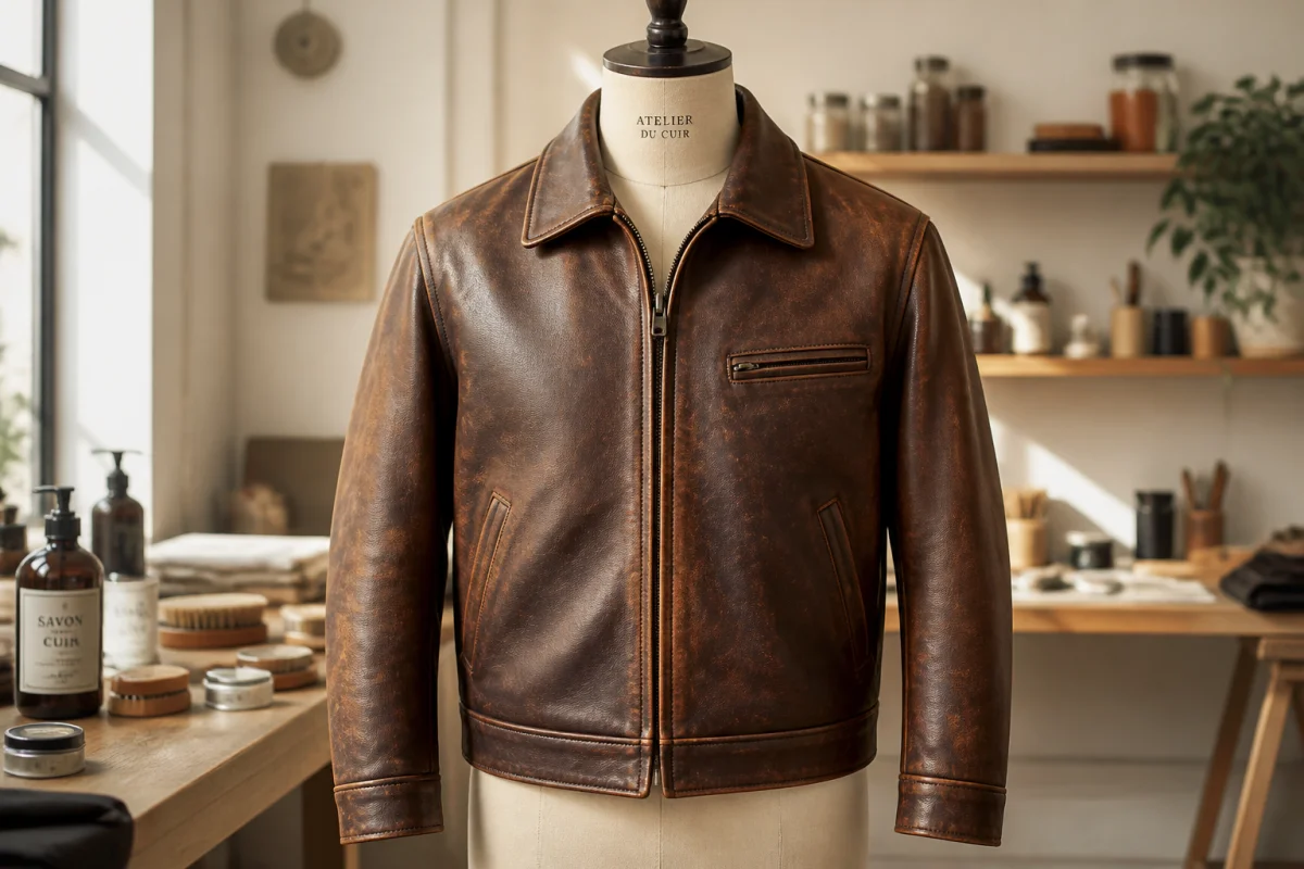 blouson cuir décoloré comment faire