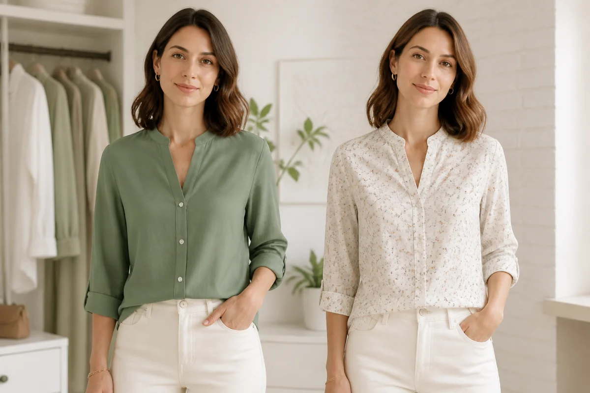 col mao chemise femme